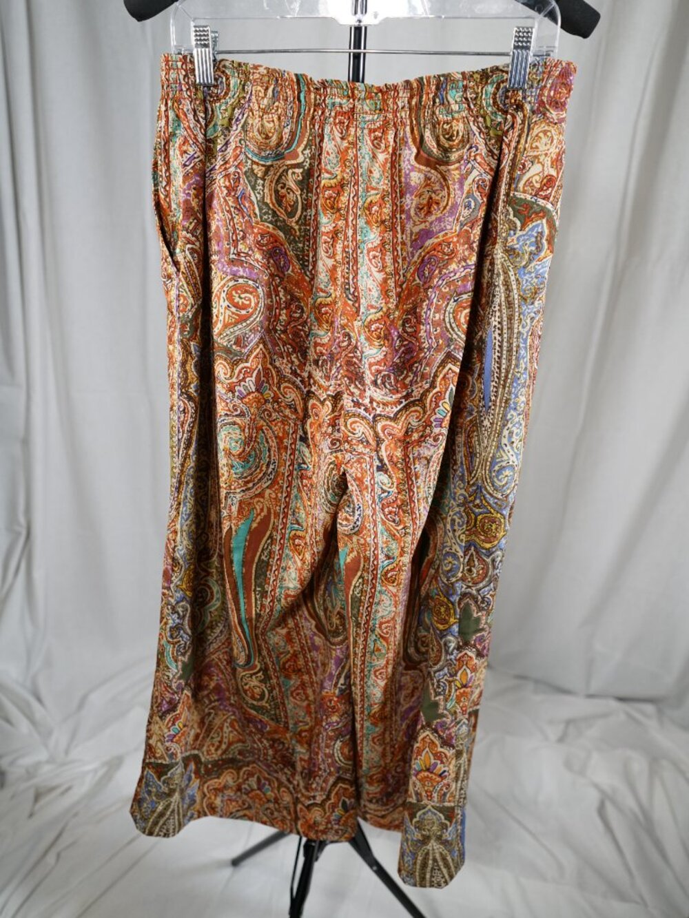 Lauren Ralph Lauren Paisley Soft and Cozy Wide Leg Pants Size 16 - Picture 3 of 6